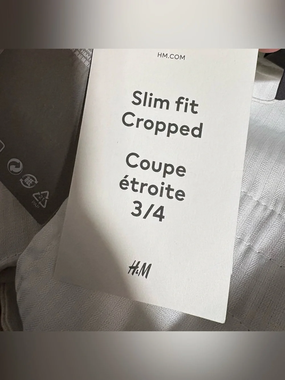 H&M Light Tan Linen-Blend Chinos size 34R